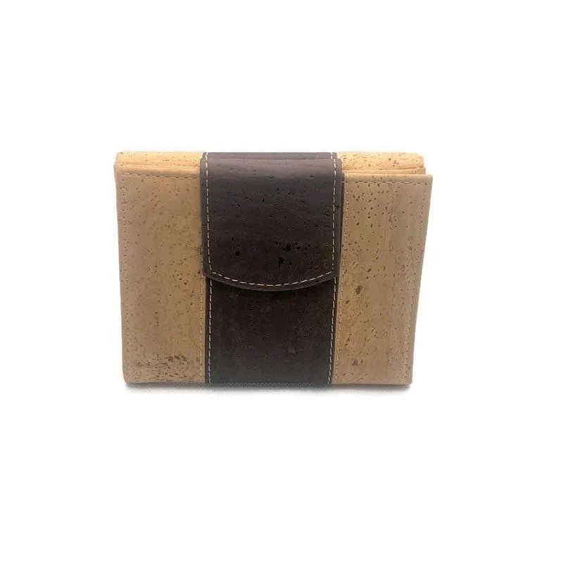 Cork Purse and Vegan Card Wallet for Women in Brown