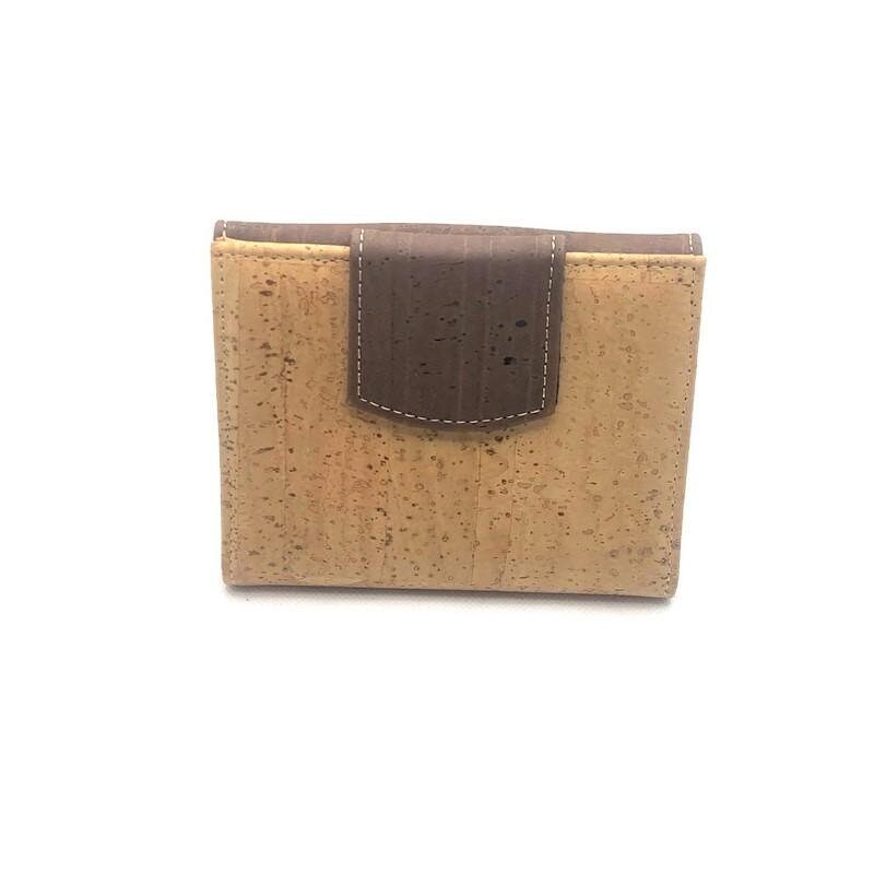 Cork Purse and Vegan Card Wallet for Women in Brown