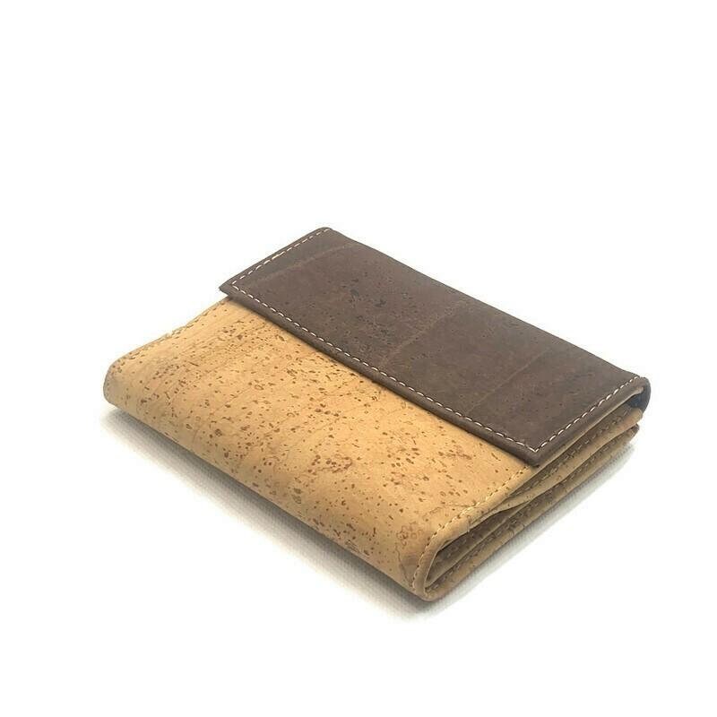 Cork Purse and Vegan Card Wallet for Women in Brown