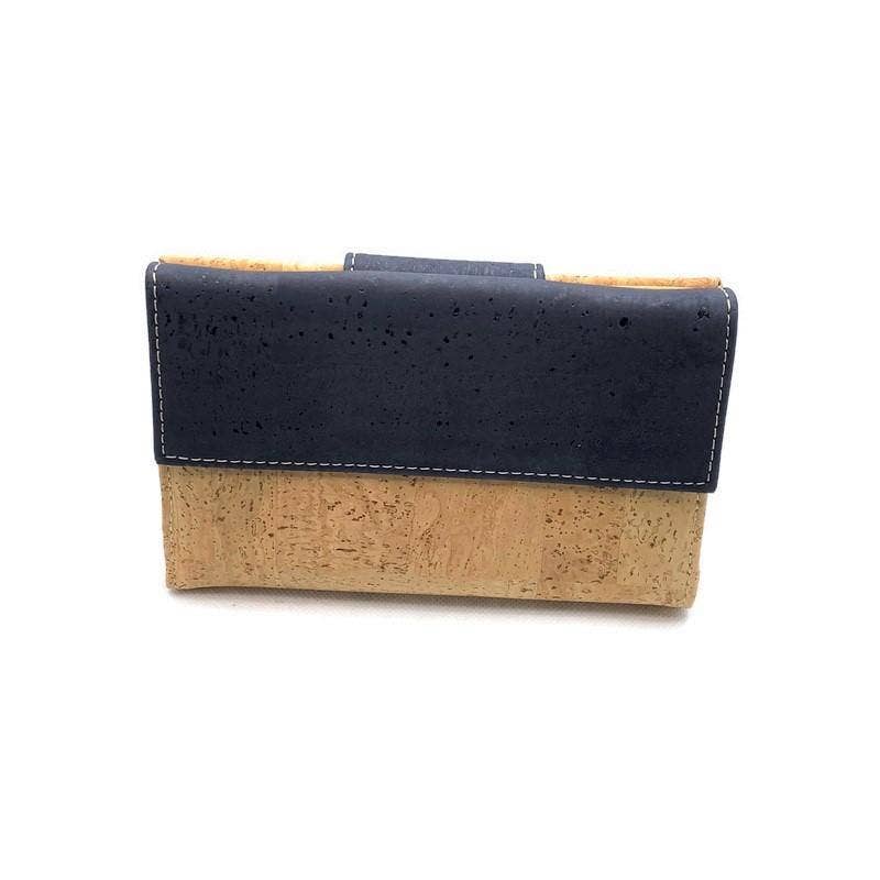 Cork Purse and Vegan Card Wallet for Women in Blue