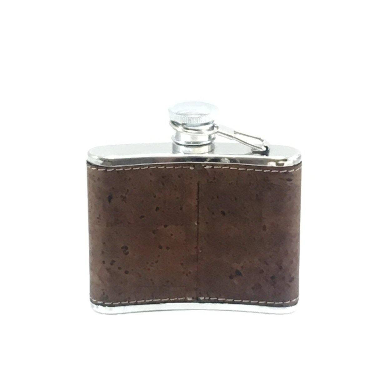 Cork Hip Flask in Brown