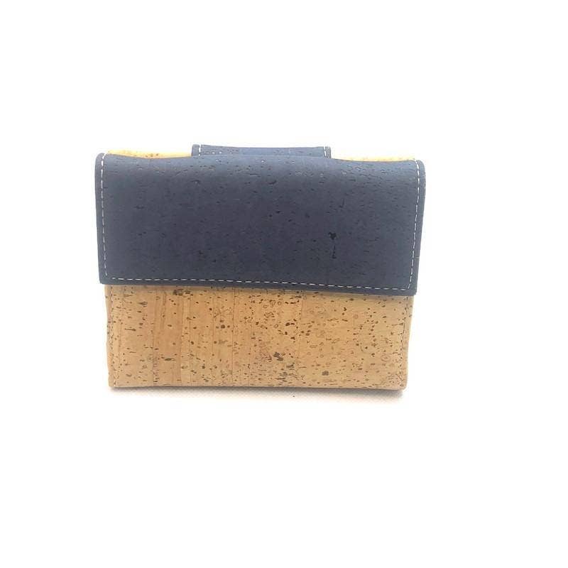 Cork Purse and Vegan Card Wallet for Women in Blue