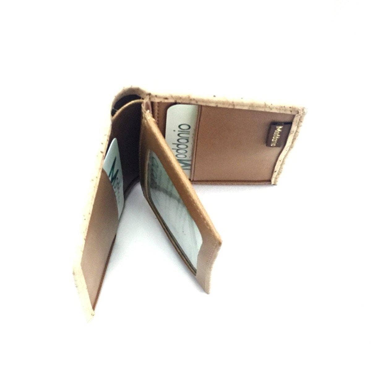 Kartenetui aus Kork und veganes, minimalistisches Portemonnaie