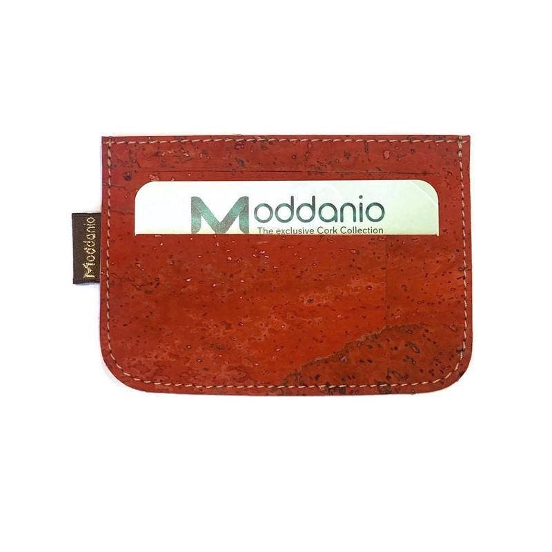 Cork Card Holder Wallet & Slim Vegan Card Wallet Red