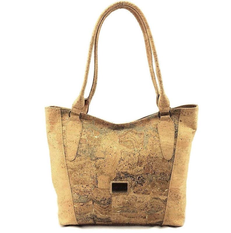 Cork Shoulder Bag Large Vegan Handbag for Women Savana Prestige