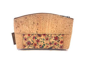 Cork Toiletry Bag and Small Vegan Cosmetic Pouch