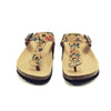 Cork Wedge Sandal Bio with Floral Pattern