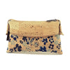 Cork Crossbody Bag and Cute Vegan Sling Bag for Women Artelo in Blue Floral