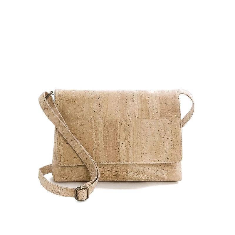 Sac bandoulière en liège Petit sac bandoulière vegan Saturi Beige