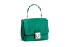 Cute Cork Boxy Handbag Small Vegan Bag in Green