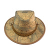 Cork Sun Hat and Vegan Leather Hat in a marble pattern
