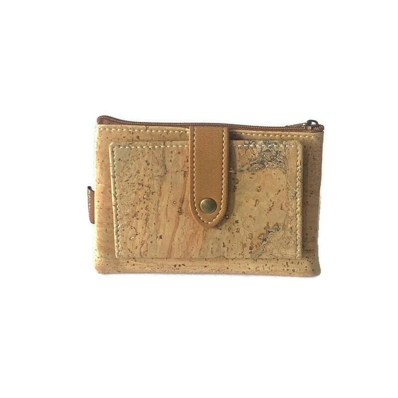 Cork Purse and Card Holder, Cork Wallet and Zip Purse in Neomap