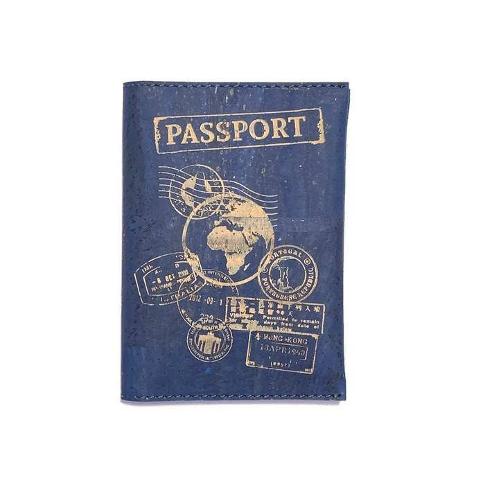 Cork Passport Cover Prestige Blue
