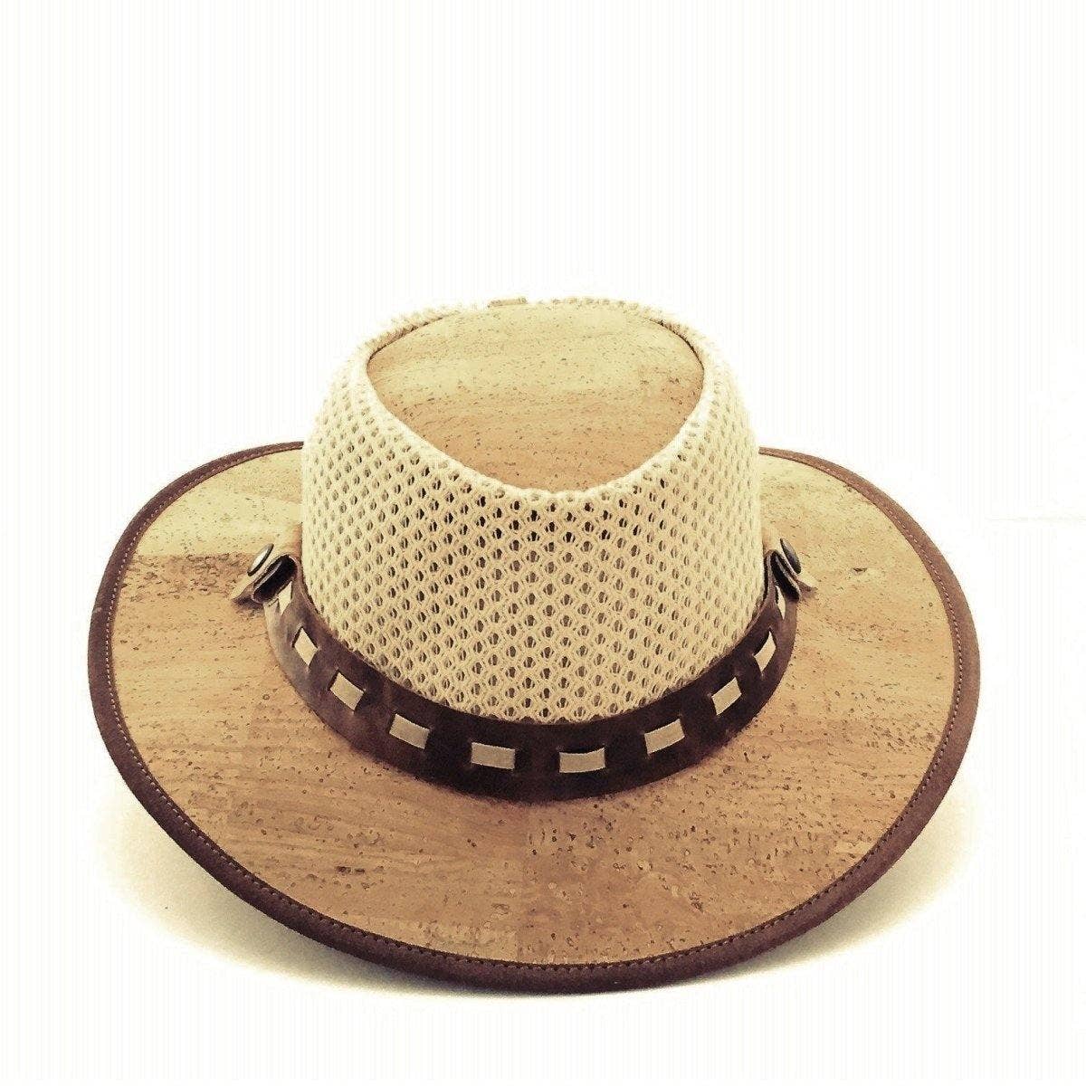 Cork Sun Hat and Vegan Leather Hat with Net