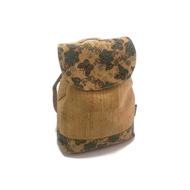 Cork Backpack Small Vegan Backpack Banni Butterfly