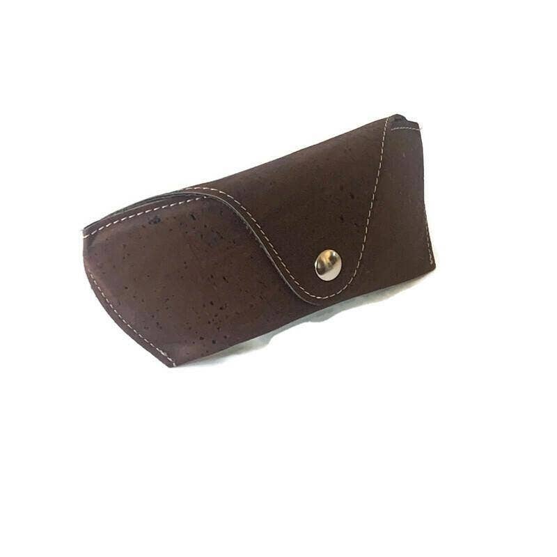 Cork Glasses Case Vegan Sunglasses Case in Brown