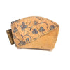 Cork Mini Coin Purse and Small Coin Pouch in a Light Blue Floral