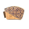 Cork Mini Coin Purse and Small Coin Pouch in a Paisley Brown