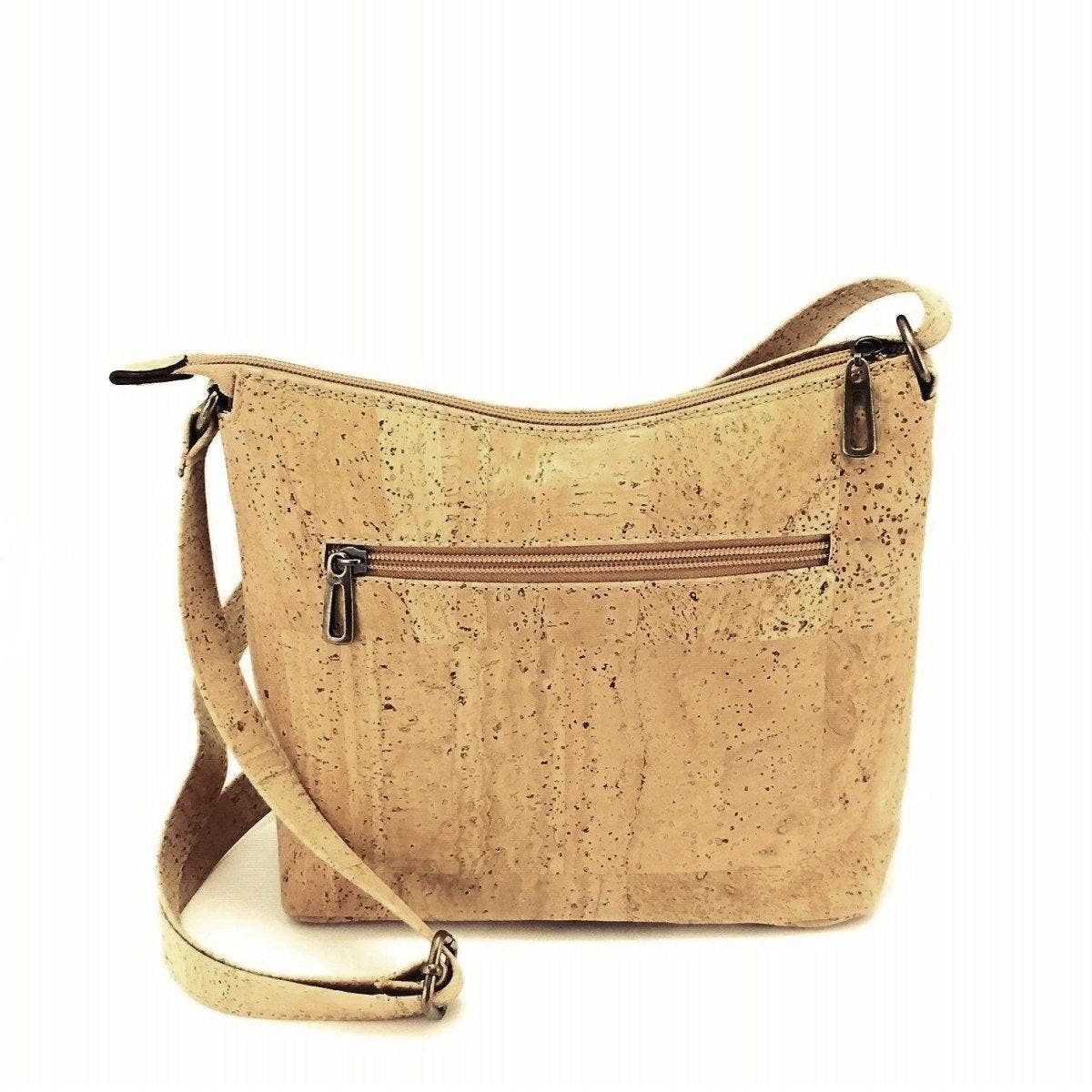 Cork Crossbody Bag and Vegan Purse for Women in Forest Green
