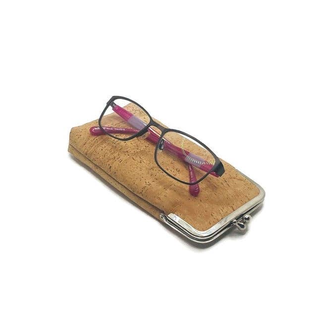 Cork Glasses Case Vegan Reading Glasses Case for Women