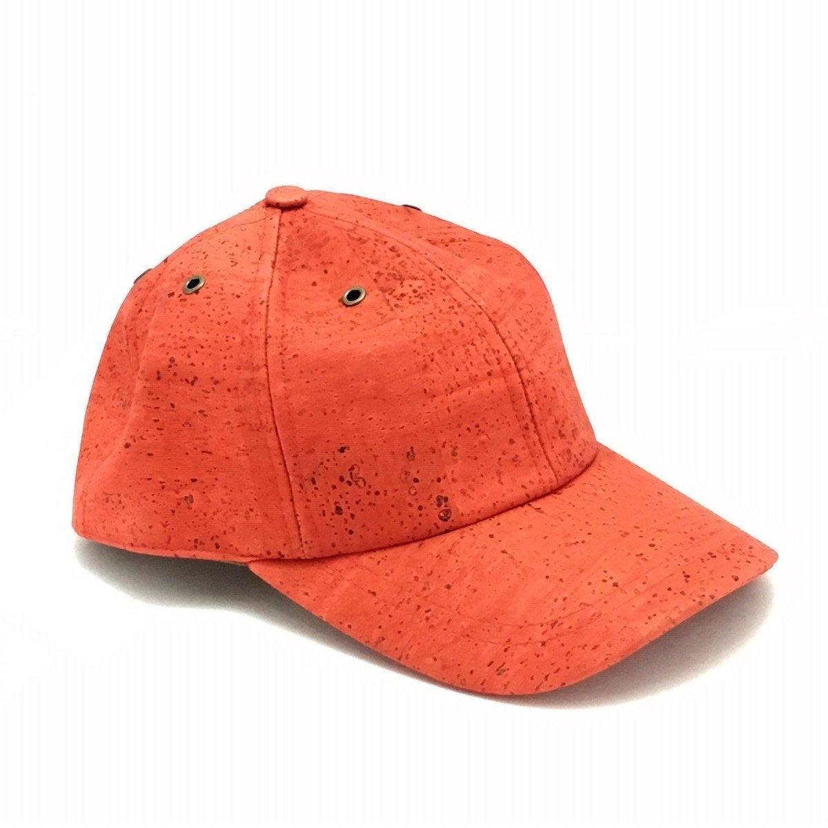 Cork Baseball Cap and Vegan Leather Cap in Red