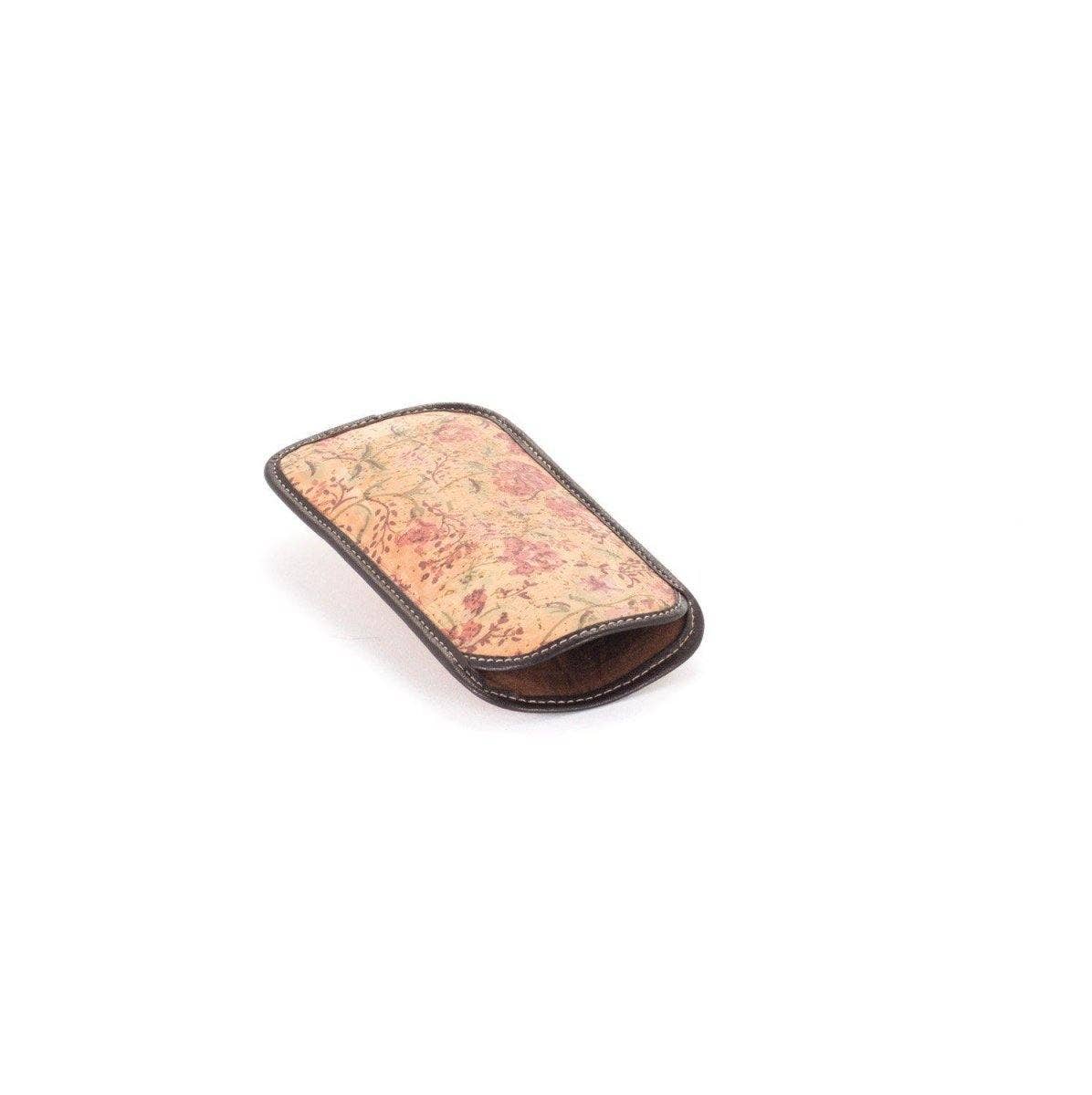 Cork Glasses Case and Vegan Glasses Pouch Rose Floral