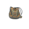 Load image into Gallery viewer, Cork Coin Purse and Vegan Drawstring Pouch for Coins in Blue Tribe