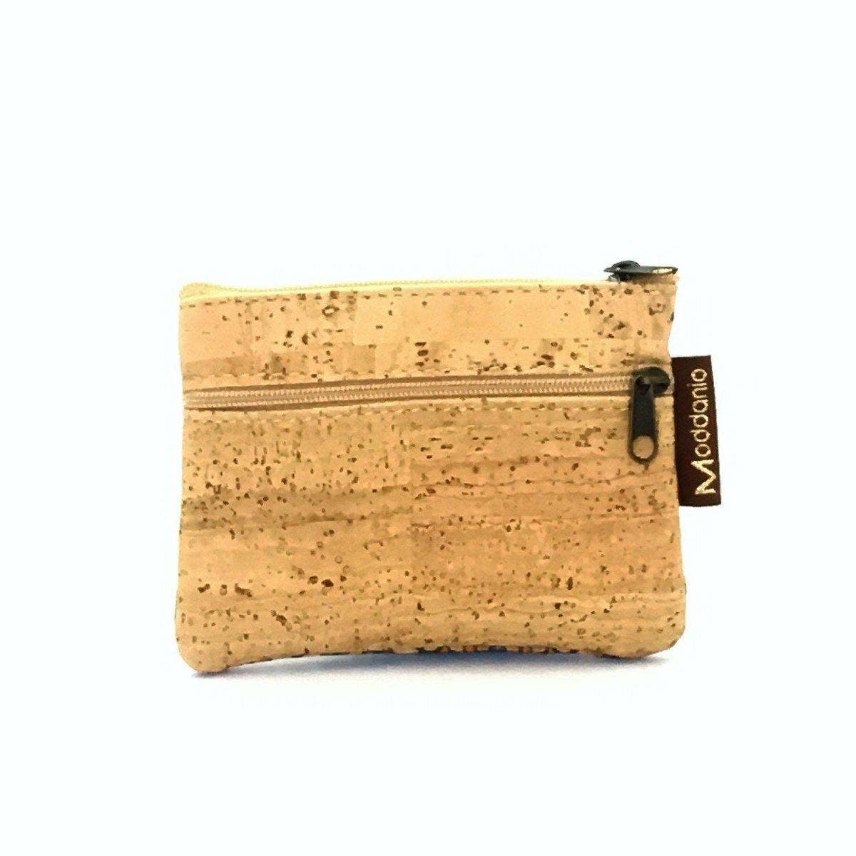 Cork Coin Purse and Vegan Change Pouch in a colourful mosaic pattern