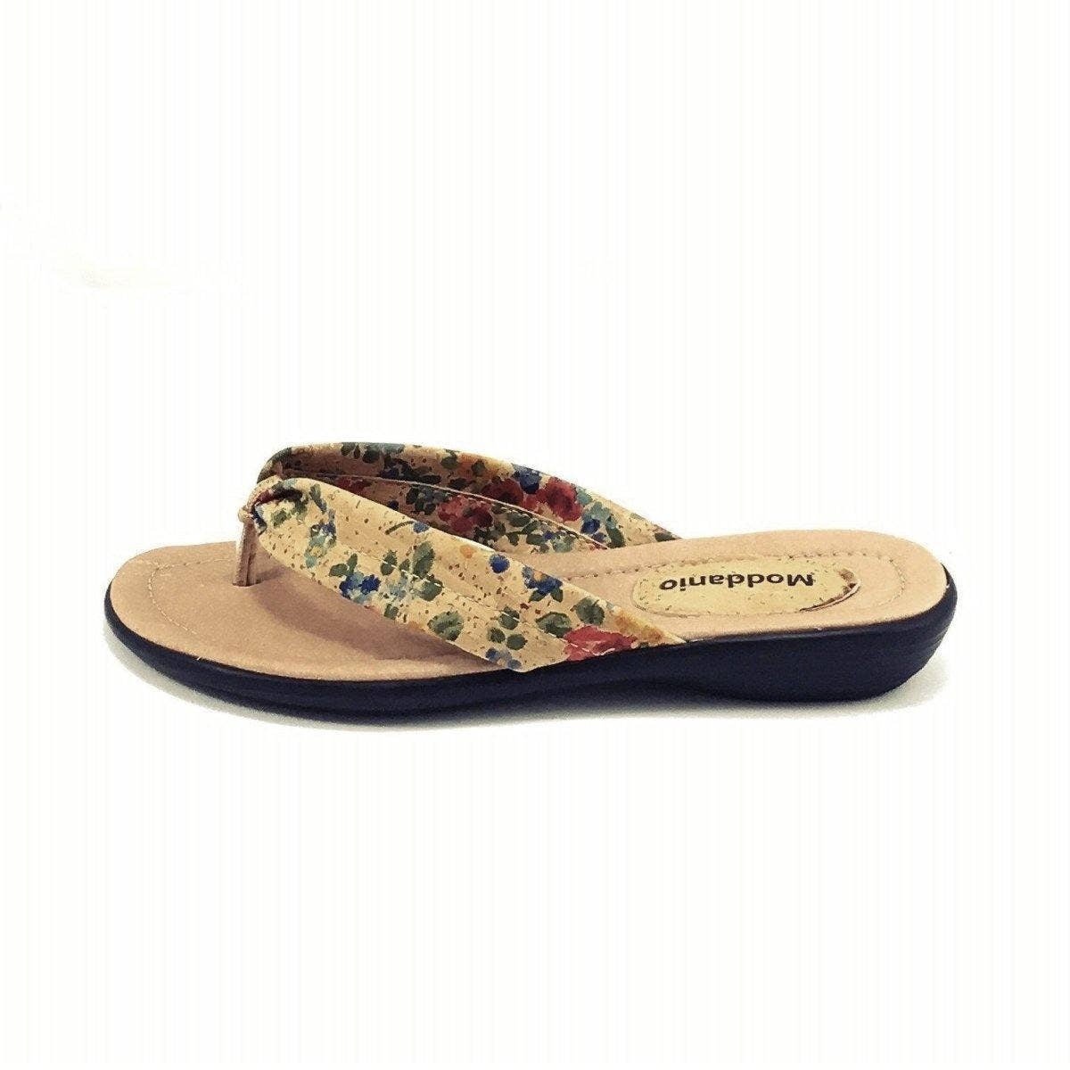 Cork Sandal and Vegan Flip Flop Sandals for Women Floral