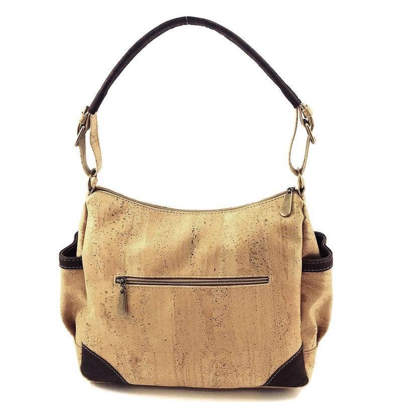 Cork Shoulder Bag Vegan Handbag for Women Siona in Brown
