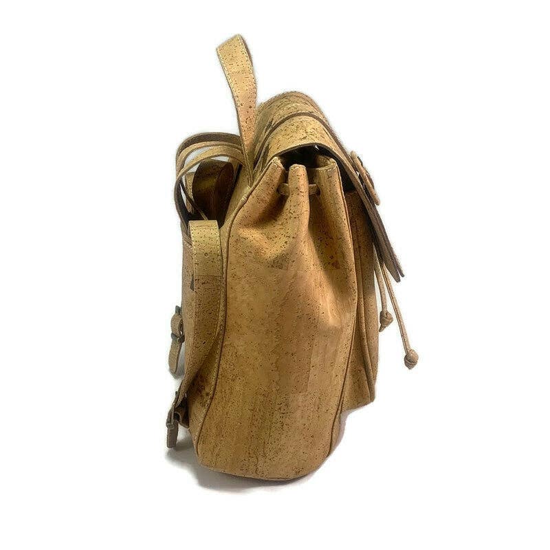Cork Backpack and Vegan Small Backpack in Natural Mix