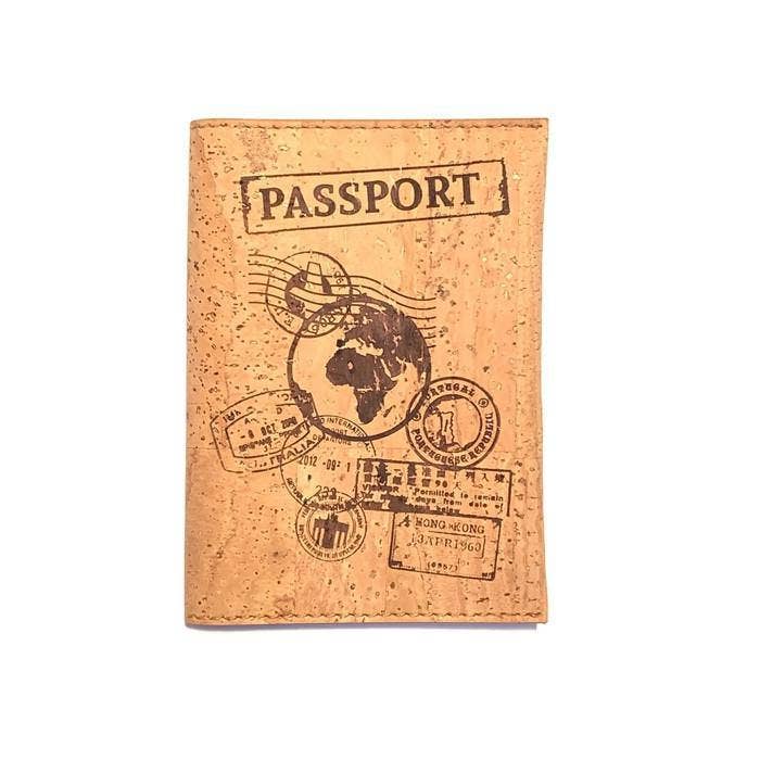 Cork Passport Cover Prestige Natural