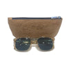 Load image into Gallery viewer, Cork Glasses Case and Vegan Reading Glasses Pouch in Blue