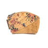 Cork Mini Coin Purse and Small Coin Pouch in a Rose Pattern