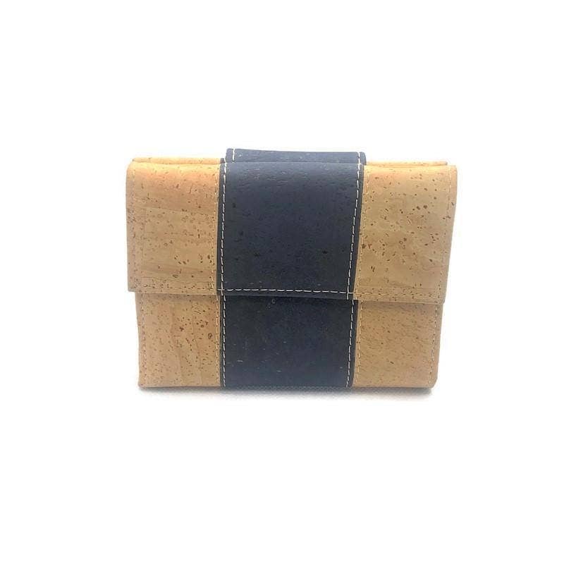 Cork Purse and Vegan Card Wallet for Women in Blue