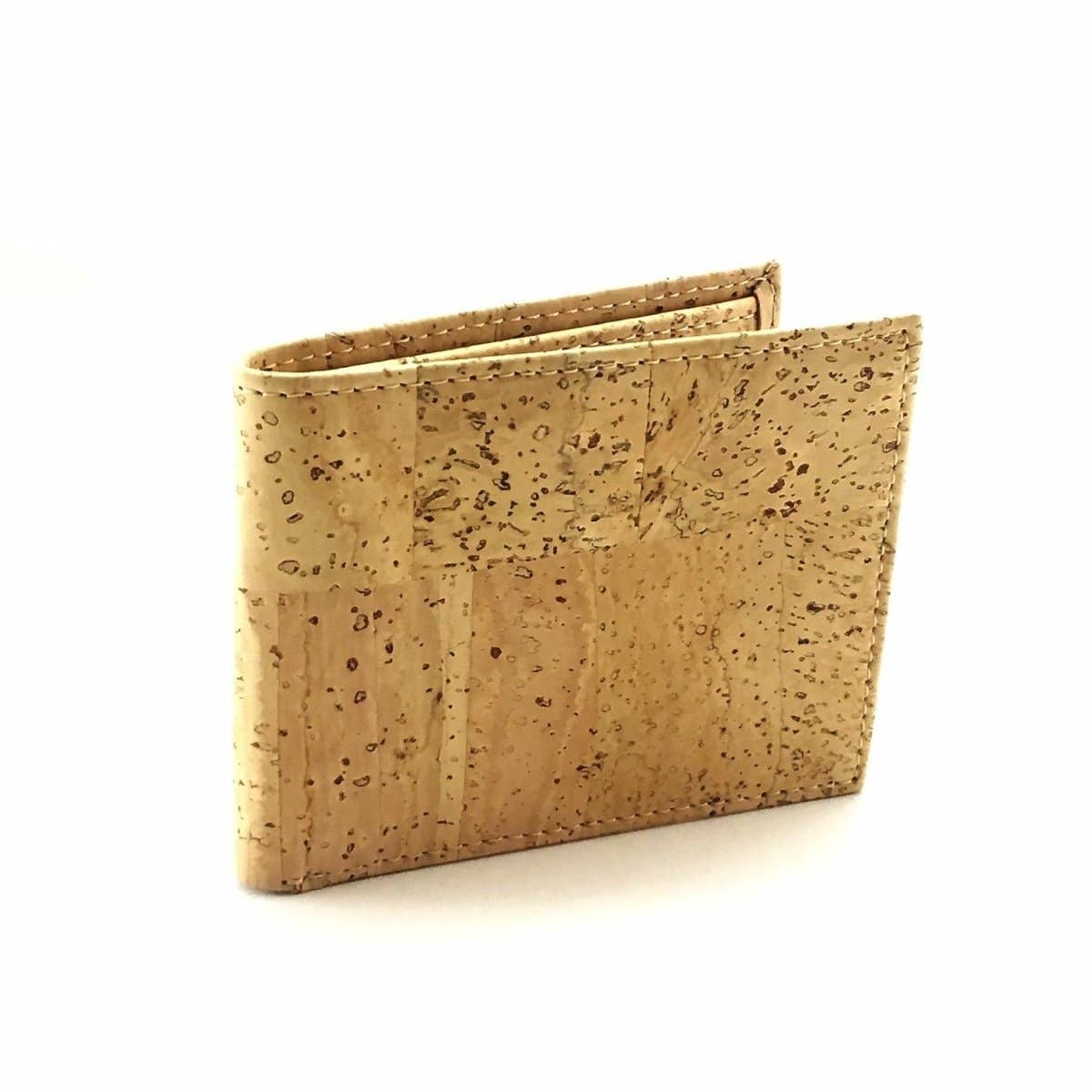 Cork Wallet for Men Vegan Wallet for Him in Natural