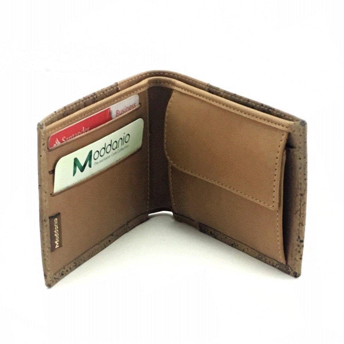 Cork Wallet Vegan Leather Bifold Wallet for Men in Taco