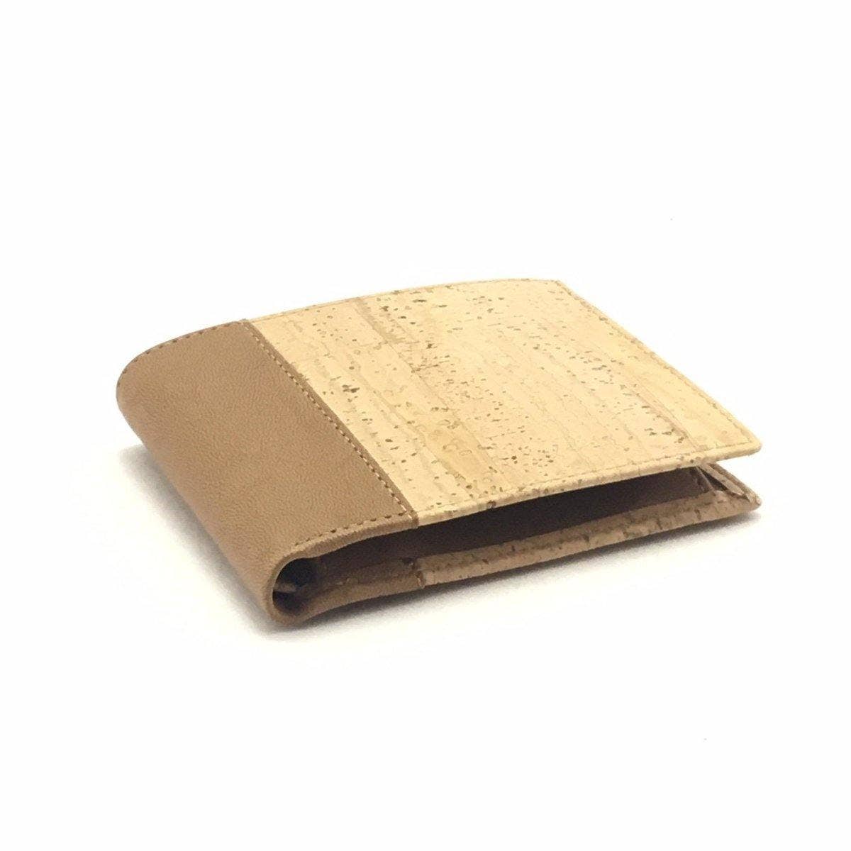 Vegan Leather Cork Wallet for Men in Natural