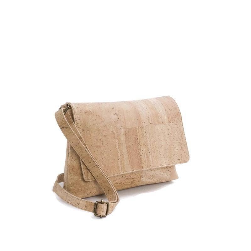 Sac bandoulière en liège Petit sac bandoulière vegan Saturi Beige