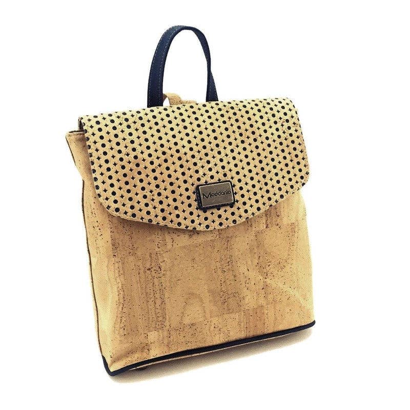 Cork Backpack Vegan Backpack Purse Alcido Blue Moddanio