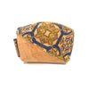 Load image into Gallery viewer, Cork Mini Coin Purse and Small Coin Pouch in a Yellow and Blue Pattern